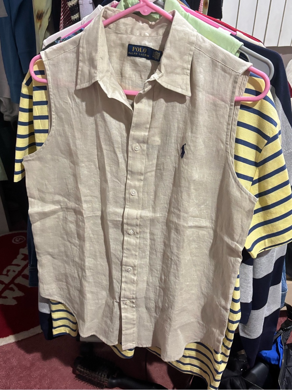 Polo Ralph Lauren Sleeveless Linen Shirt - Picture 6 of 6
